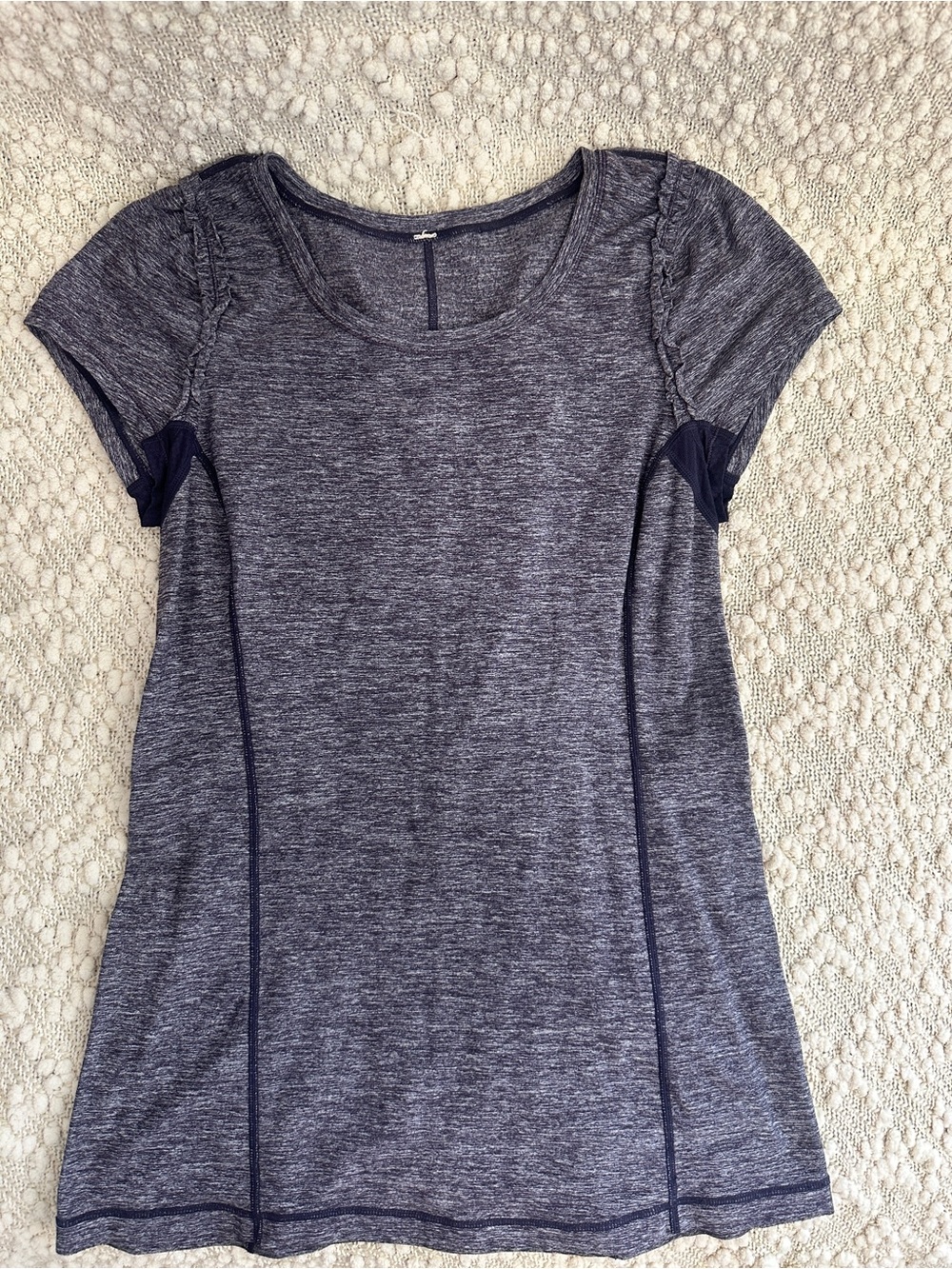 Lululemon Run Full Tilt Short Sleeve Top Heathered Purple Size 8